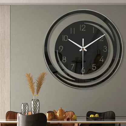 Modern Silent Acrylic Wall Clock with 3D Numerals