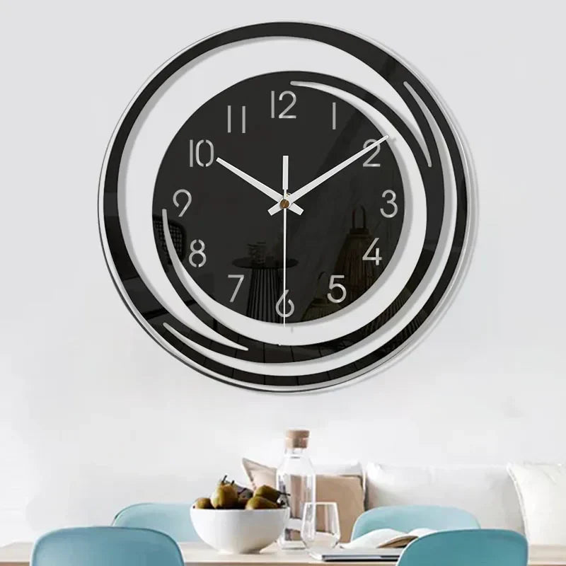 Modern Silent Acrylic Wall Clock with 3D Numerals