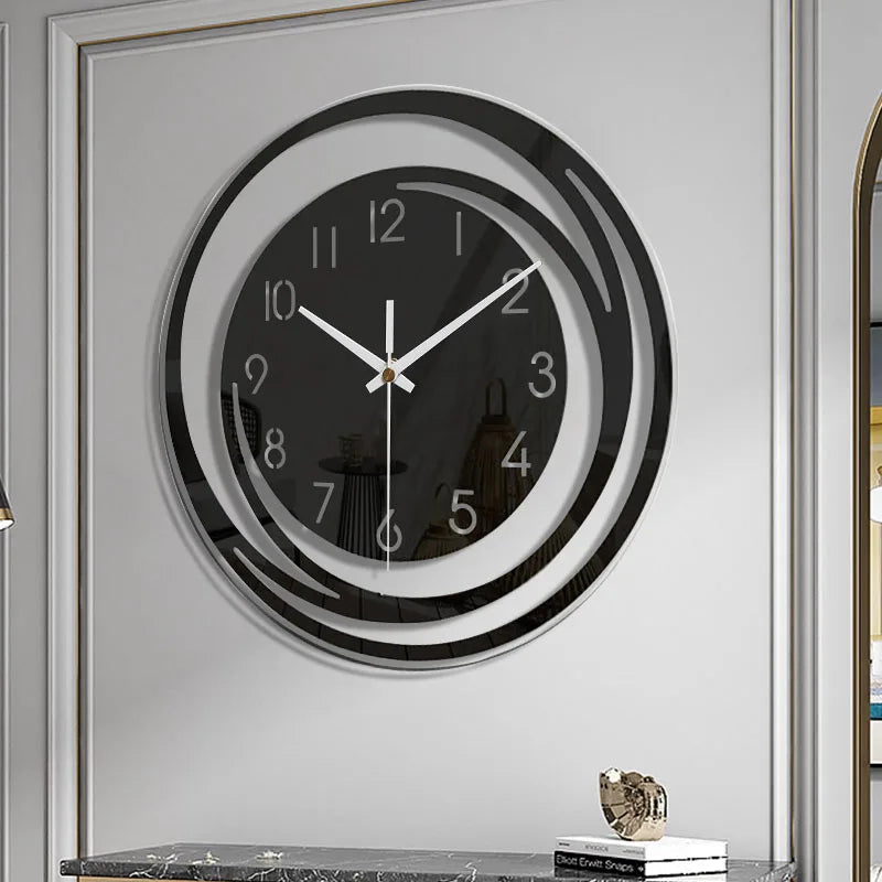Modern Silent Acrylic Wall Clock with 3D Numerals