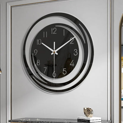 Modern Silent Acrylic Wall Clock with 3D Numerals