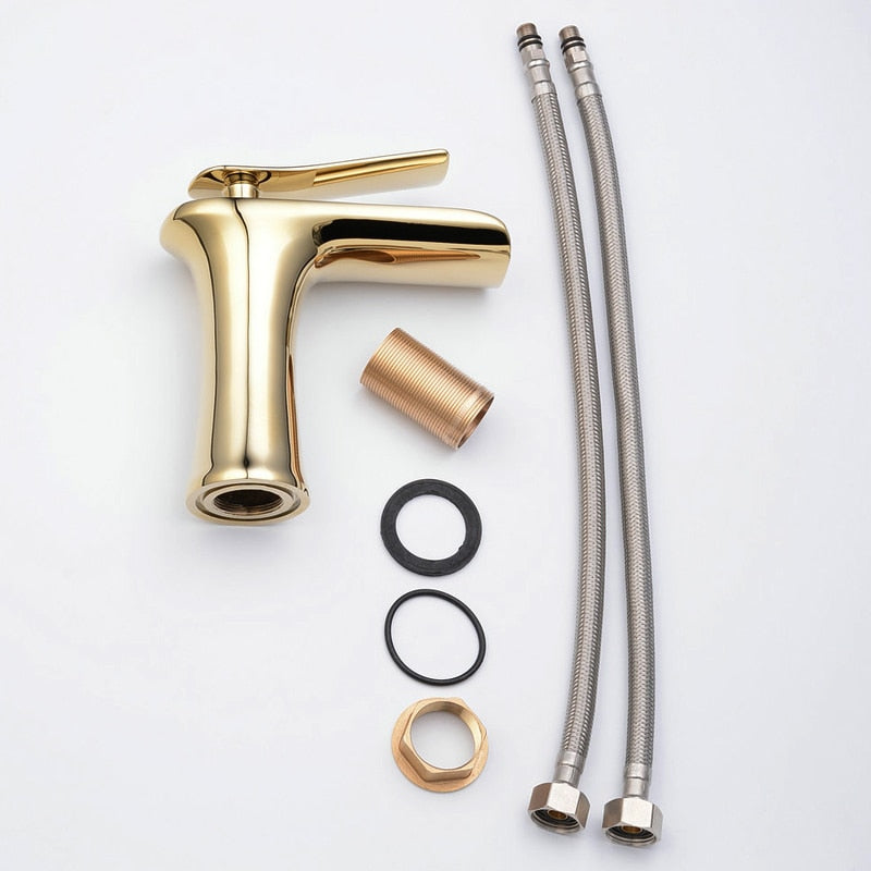 Modern Waterfall Bathroom Tap with Solid Brass Build and Smooth Flow Single Lever Design