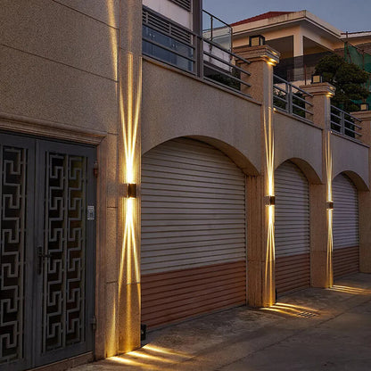 Modern Waterproof LED Outdoor Wall Light Rectangular Aluminum Fixture