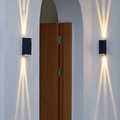 Modern Waterproof LED Outdoor Wall Light Rectangular Aluminum Fixture