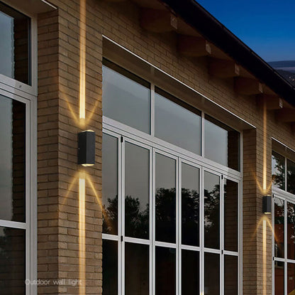 Modern Waterproof LED Outdoor Wall Light Rectangular Aluminum Fixture