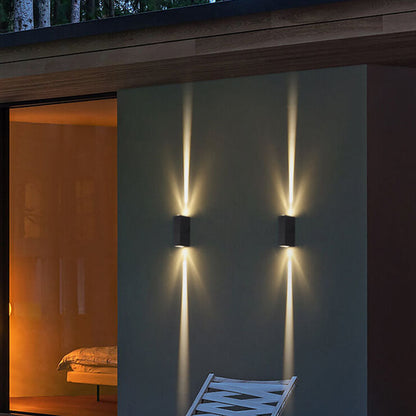 Modern Waterproof LED Outdoor Wall Light Rectangular Aluminum Fixture