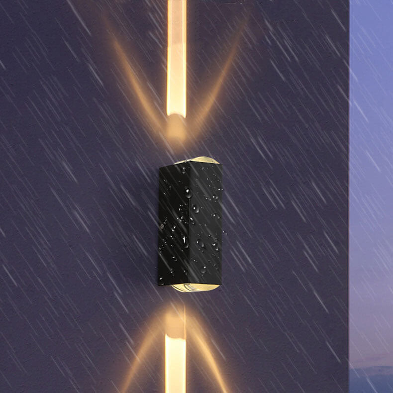 Modern Waterproof LED Outdoor Wall Light Rectangular Aluminum Fixture