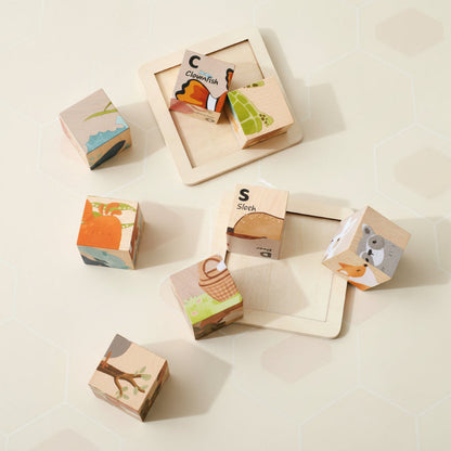 Montessori Animal Wooden Puzzle 6-in-1 for Kids