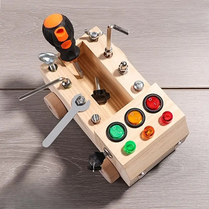 Montessori Busy Board Wooden Learning Toy for Kids