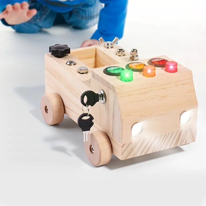 Montessori Busy Board Wooden Learning Toy for Kids