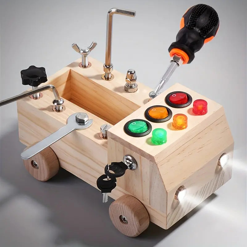Montessori Busy Board Wooden Learning Toy for Kids