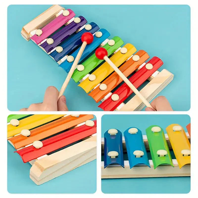 Montessori Wooden Baby Toy Set 5 in 1 Learning and Sensory Play Set