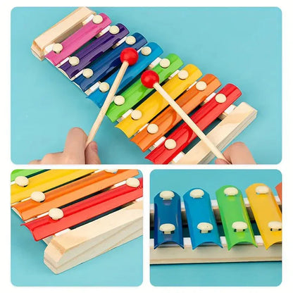 Montessori Wooden Baby Toy Set 5 in 1 Learning and Sensory Play Set