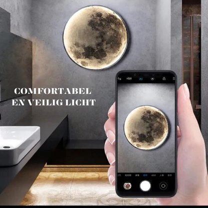 Moon Wall Light with Adjustable LED Glow for Ambient Home Lighting