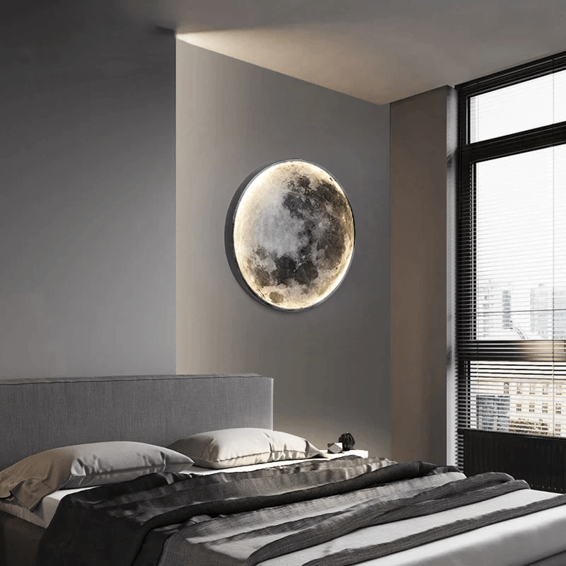 Moon Wall Light with Adjustable LED Glow for Ambient Home Lighting