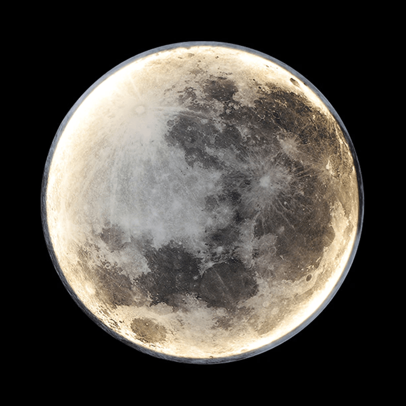Moon Wall Light with Adjustable LED Glow for Ambient Home Lighting