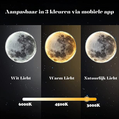 Moon Wall Light with Adjustable LED Glow for Ambient Home Lighting