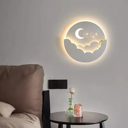 Moon and Stars LED Wall Lamp Cozy Night Light