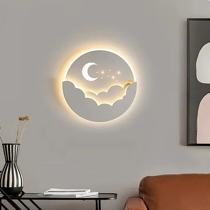 Moon and Stars LED Wall Lamp Cozy Night Light