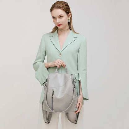 Morino Women’s Leather Backpack with Anti Theft Design