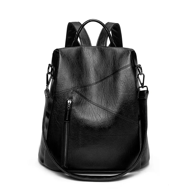 Morino Women’s Leather Backpack with Anti Theft Design