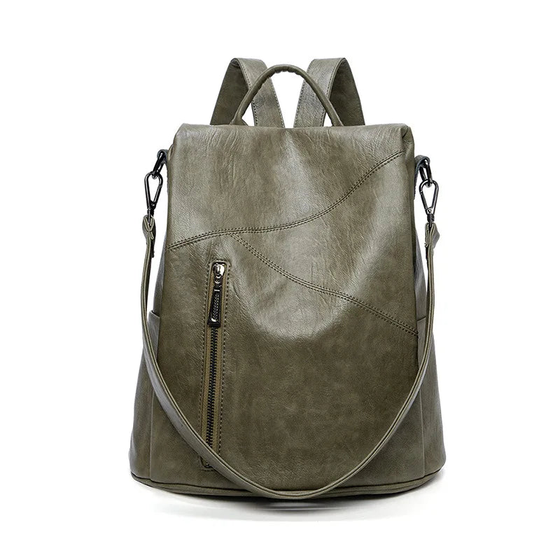 Morino Women’s Leather Backpack with Anti Theft Design