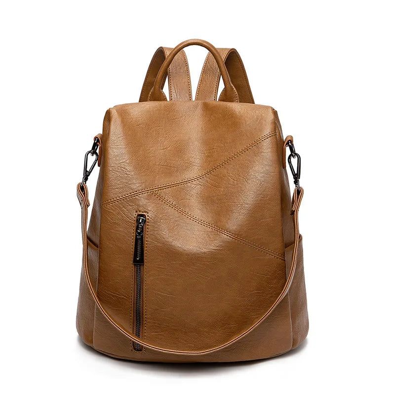 Morino Women’s Leather Backpack with Anti Theft Design