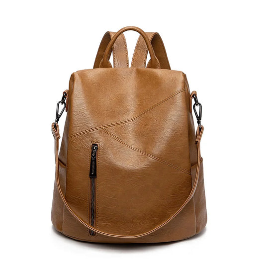 Morino Women’s Leather Backpack with Anti Theft Design