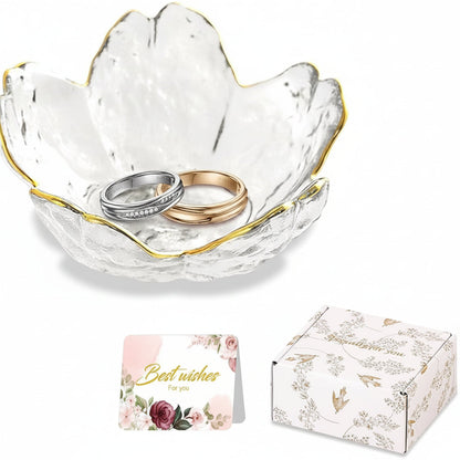 Joyero floral del Día de la Madre, cerámica, soporte para anillos y bandeja de almacenamiento