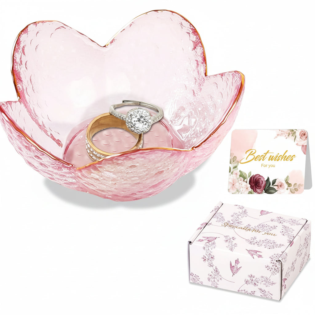 Joyero floral del Día de la Madre, cerámica, soporte para anillos y bandeja de almacenamiento