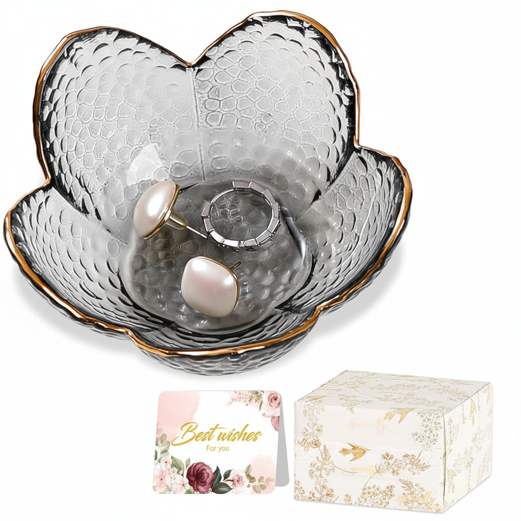 Joyero floral del Día de la Madre, cerámica, soporte para anillos y bandeja de almacenamiento
