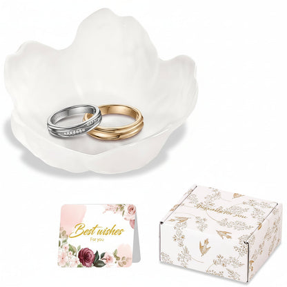 Joyero floral del Día de la Madre, cerámica, soporte para anillos y bandeja de almacenamiento