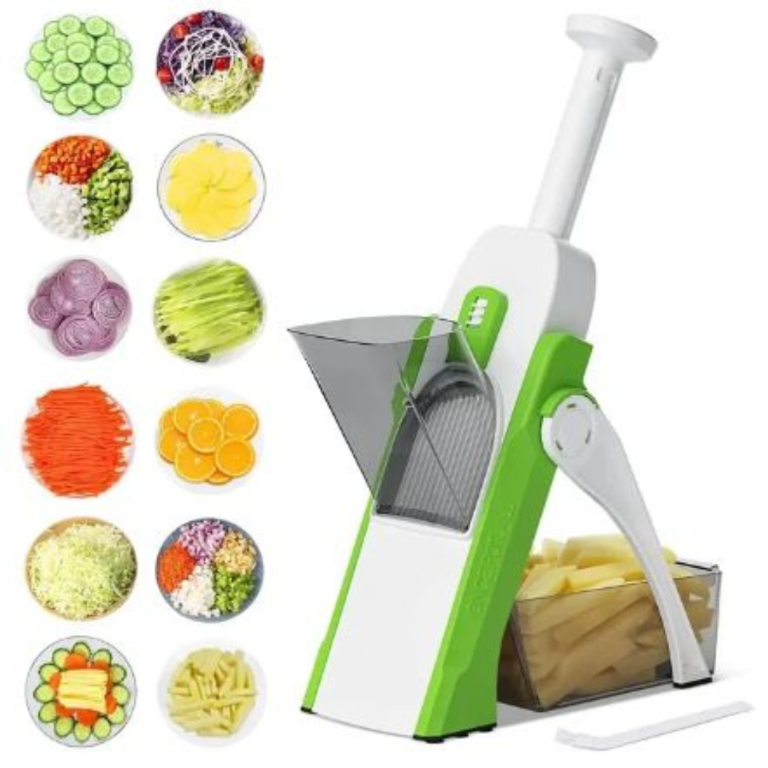 Multi-Function Vegetable Slicer and Grater with Stainless Steel Blades