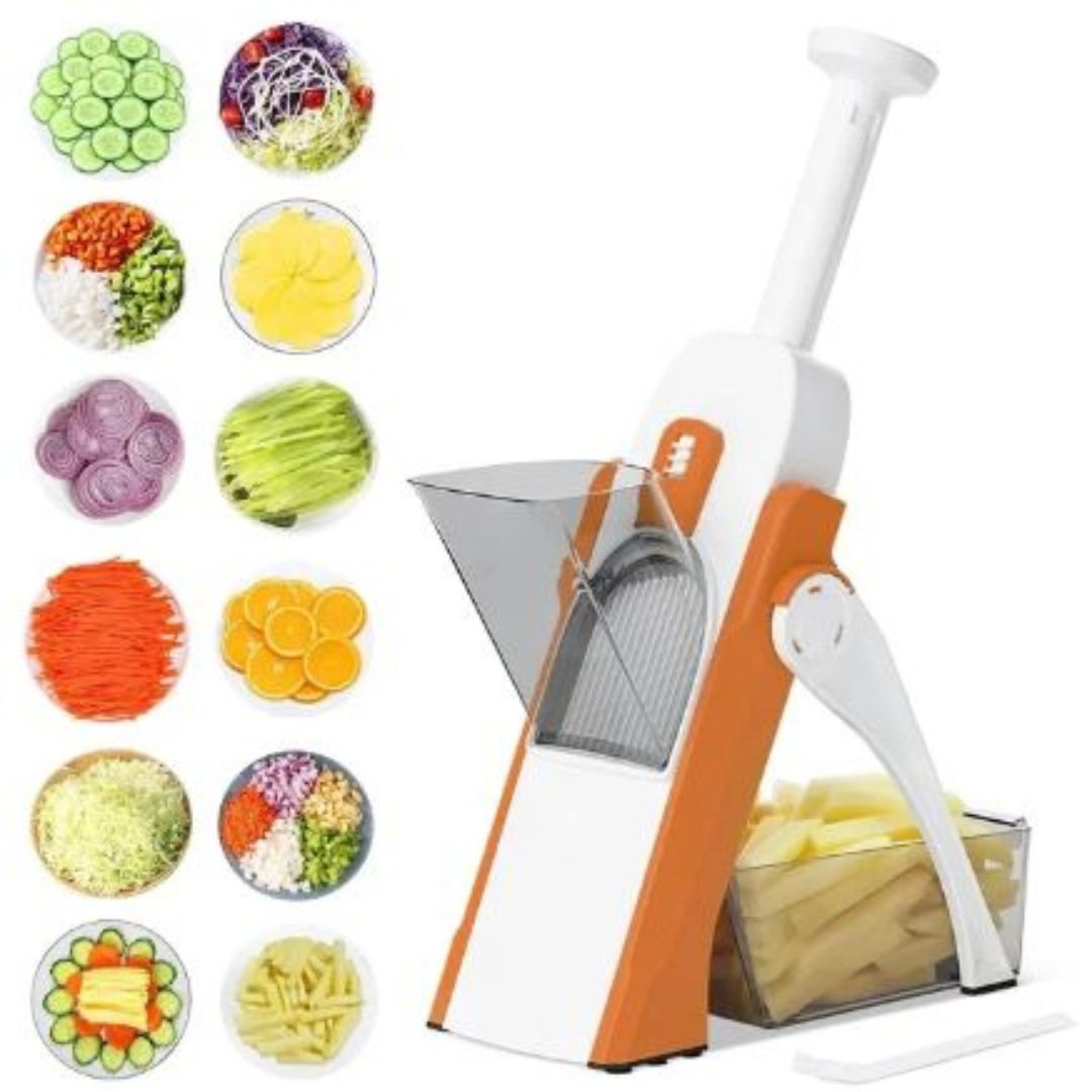 Multi-Function Vegetable Slicer and Grater with Stainless Steel Blades
