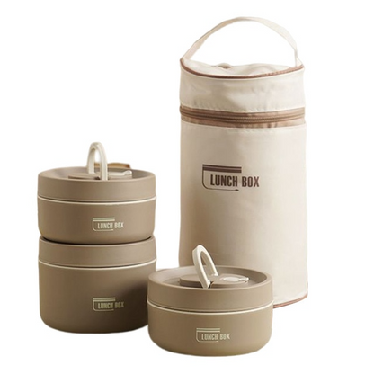 Multi Layer Insulated Stainless Steel Lunchbox with Carry Bag
