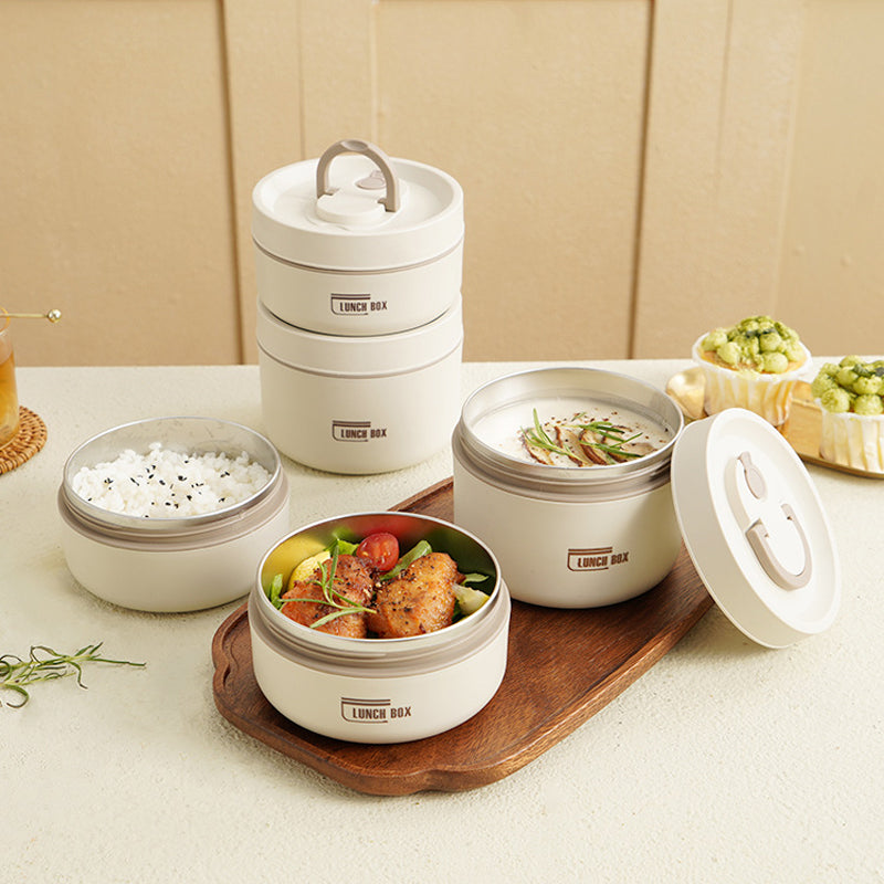 Multi Layer Insulated Stainless Steel Lunchbox with Carry Bag