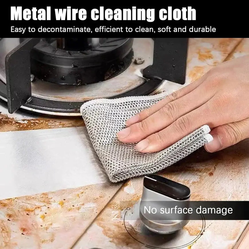 Multi-Purpose Wire Dish Scrub Pad for Pots, Pans and Kitchen Surfaces