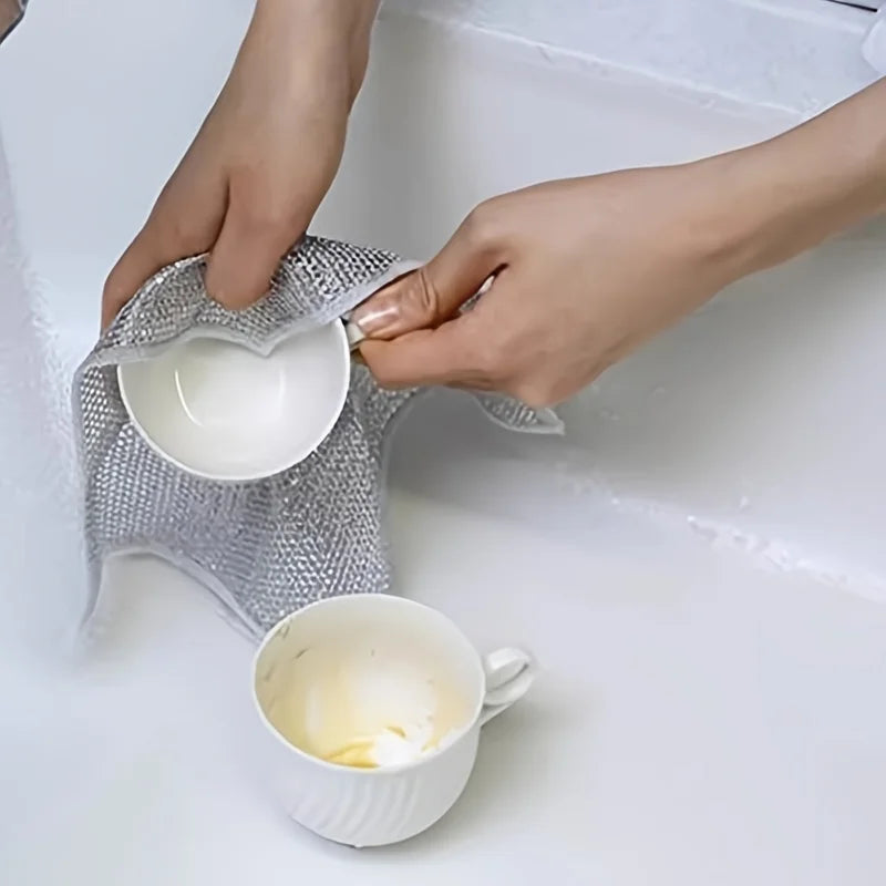 Multi-Purpose Wire Dish Scrub Pad for Pots, Pans and Kitchen Surfaces