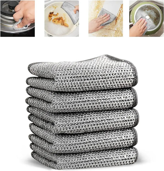 Multi-Purpose Wire Dish Scrub Pad for Pots, Pans and Kitchen Surfaces