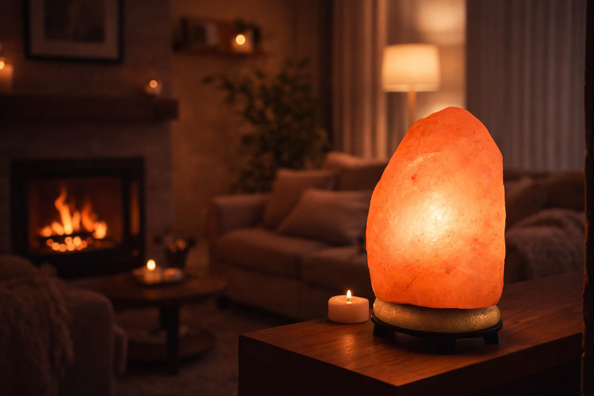Himalayan Salt Lamp – Natural Crystal LED Light for Cozy Home Décor