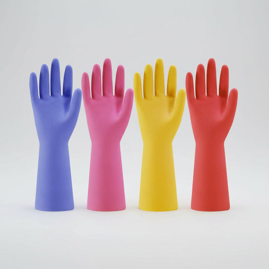 Set di guanti per pulizia in gomma naturale, antiscivolo, per cucina e giardinaggio