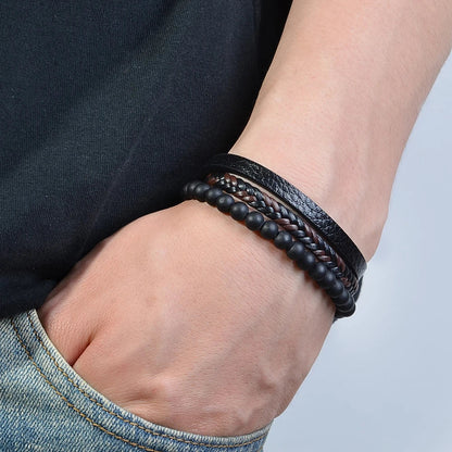 Natural Stone Bead Bracelet with Calm-Inspired Design