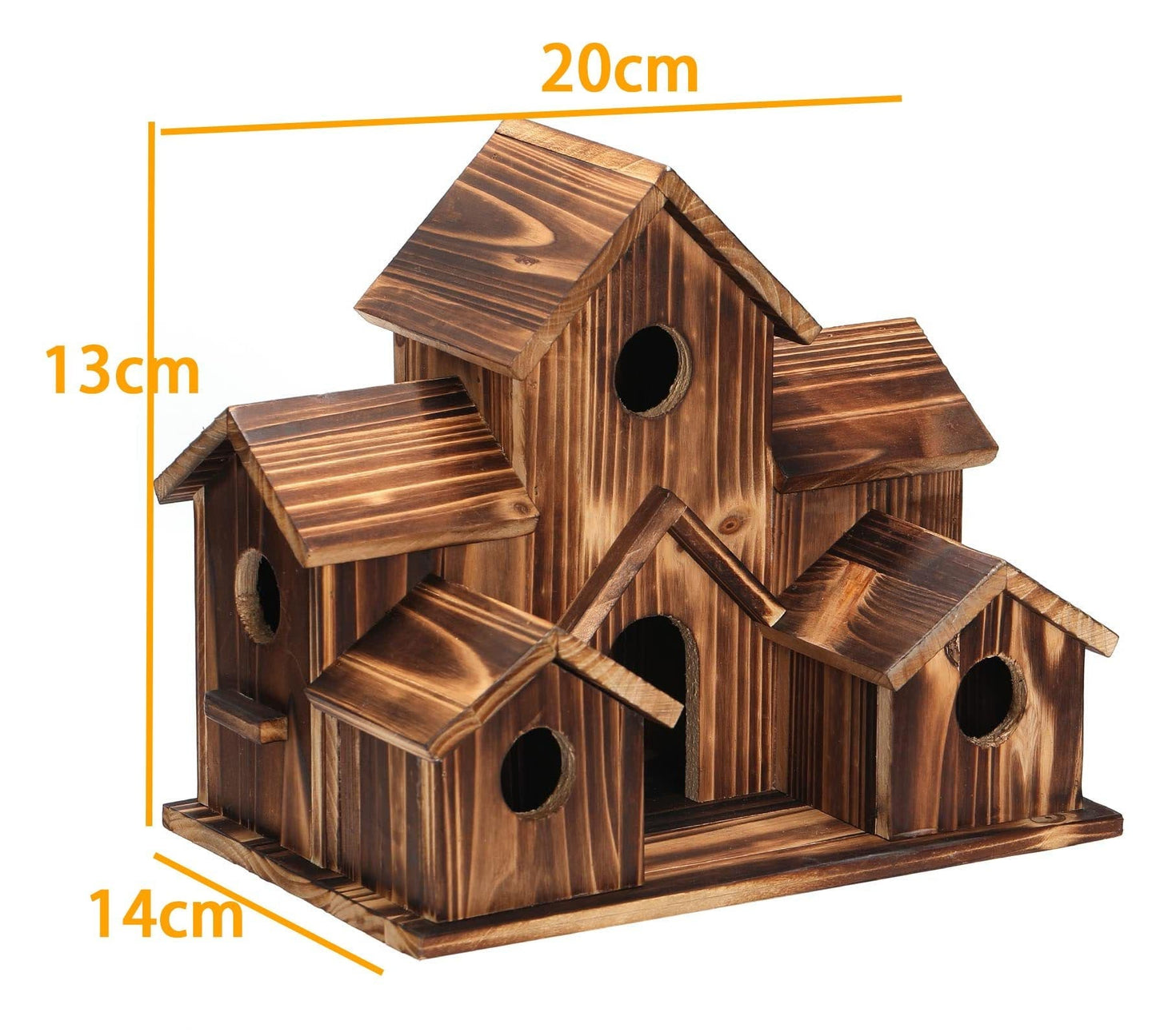 NatureNest Handmade Wooden Birdhouse for Garden Wildlife and Outdoor Decor