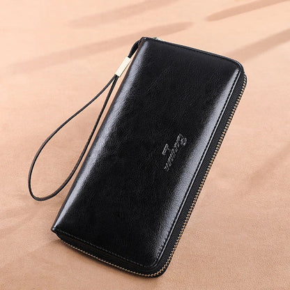 Naya RFID Leather Travel Wallet with Phone Pouch