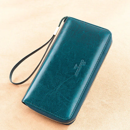 Naya RFID Leather Travel Wallet with Phone Pouch