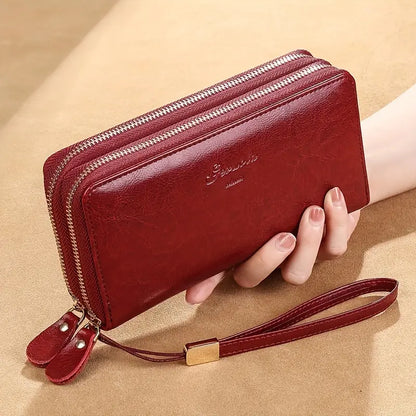 Naya RFID Leather Travel Wallet with Phone Pouch