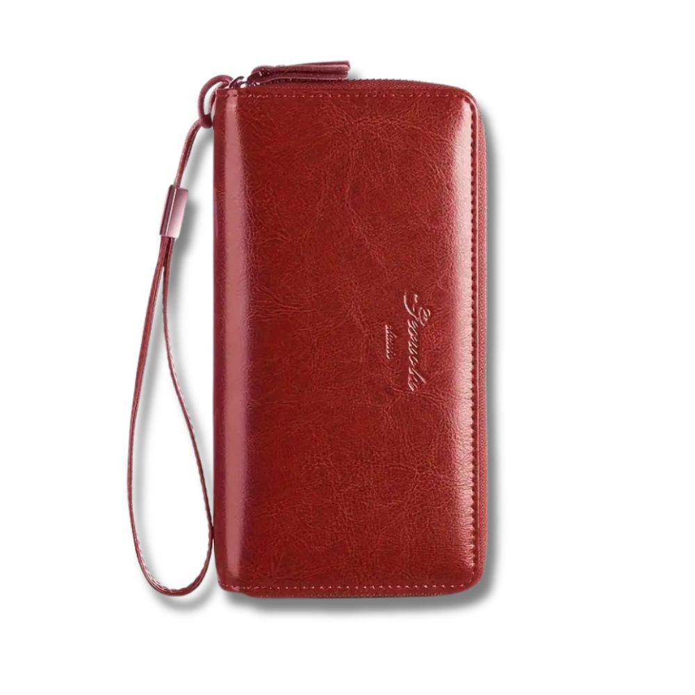 Naya RFID Leather Travel Wallet with Phone Pouch