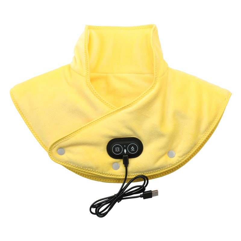 Neck Shoulder Heating Pad USB Plush Vibration Massage Electric Warmth Wrap