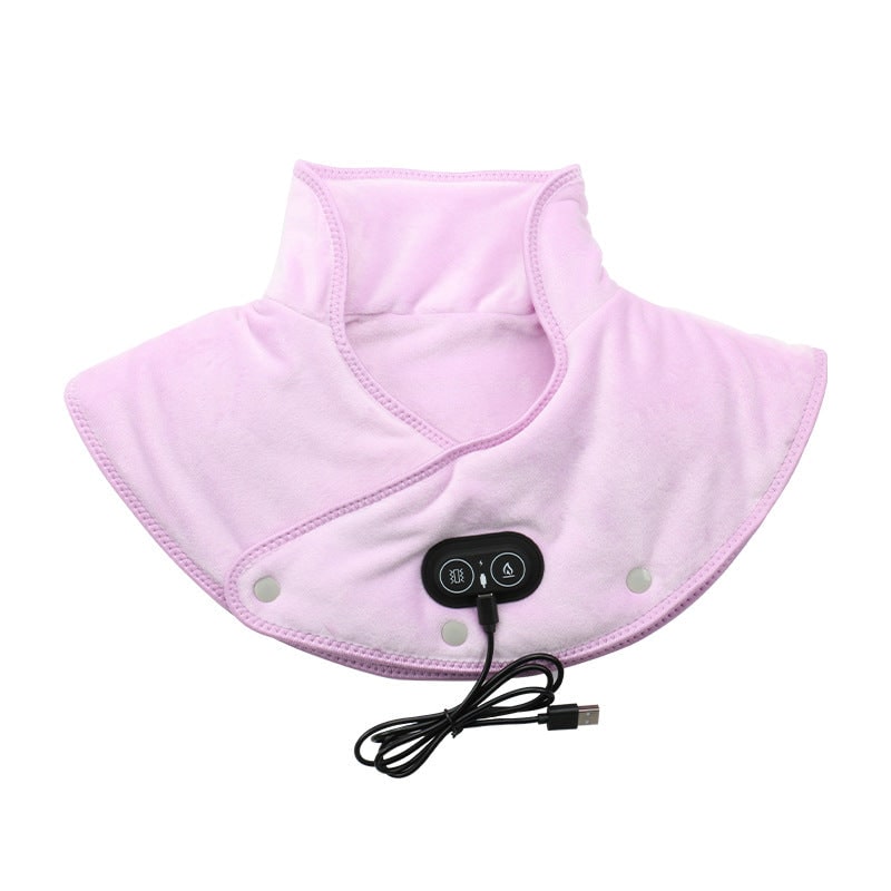 Neck Shoulder Heating Pad USB Plush Vibration Massage Electric Warmth Wrap