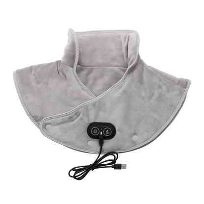 Neck Shoulder Heating Pad USB Plush Vibration Massage Electric Warmth Wrap