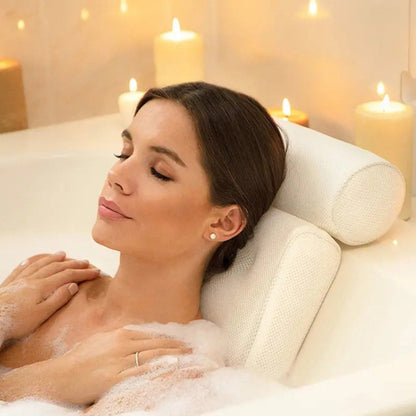 Neckure Ergonomic Bath Pillow with Neck and Shoulder Support